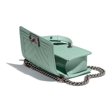 Chanel Boy Medium Handbag blue