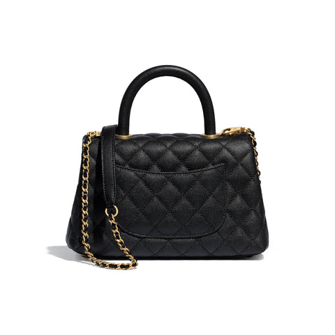 Chanel Small Flap Bag With Top Handle Black