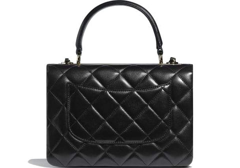 Chanel Small Flap Bag With Top Handle Black-Ruthenium