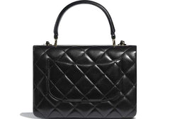 Chanel Small Flap Bag With Top Handle Black-Ruthenium