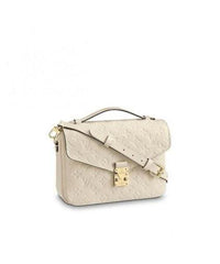 LV Pochette Metis Monogram Empreinte Leather Creme
